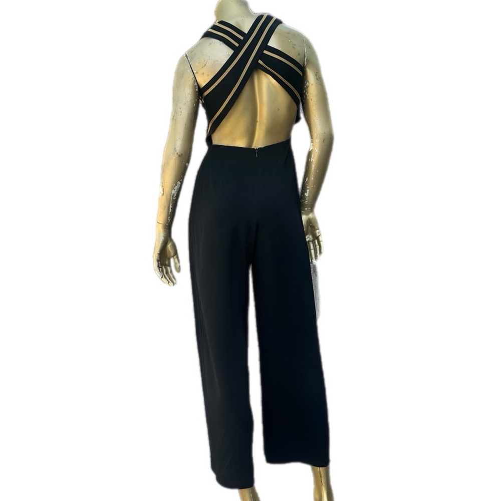 Vintage BB/COLLECTIONS CRISS-CROSS BACK CROPPED Jumpsuit 32” bust, 24” waist - Picture 3 of 13